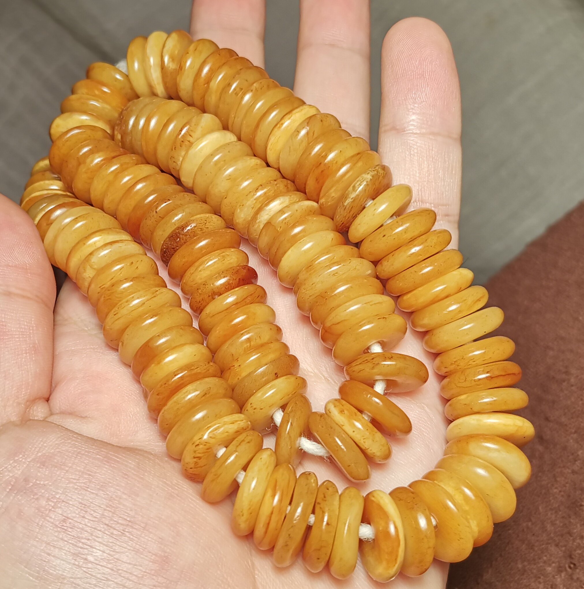 藏式文大尺寸14mm老牛骨药片隔片垫片手链手持念珠一物一图老款式