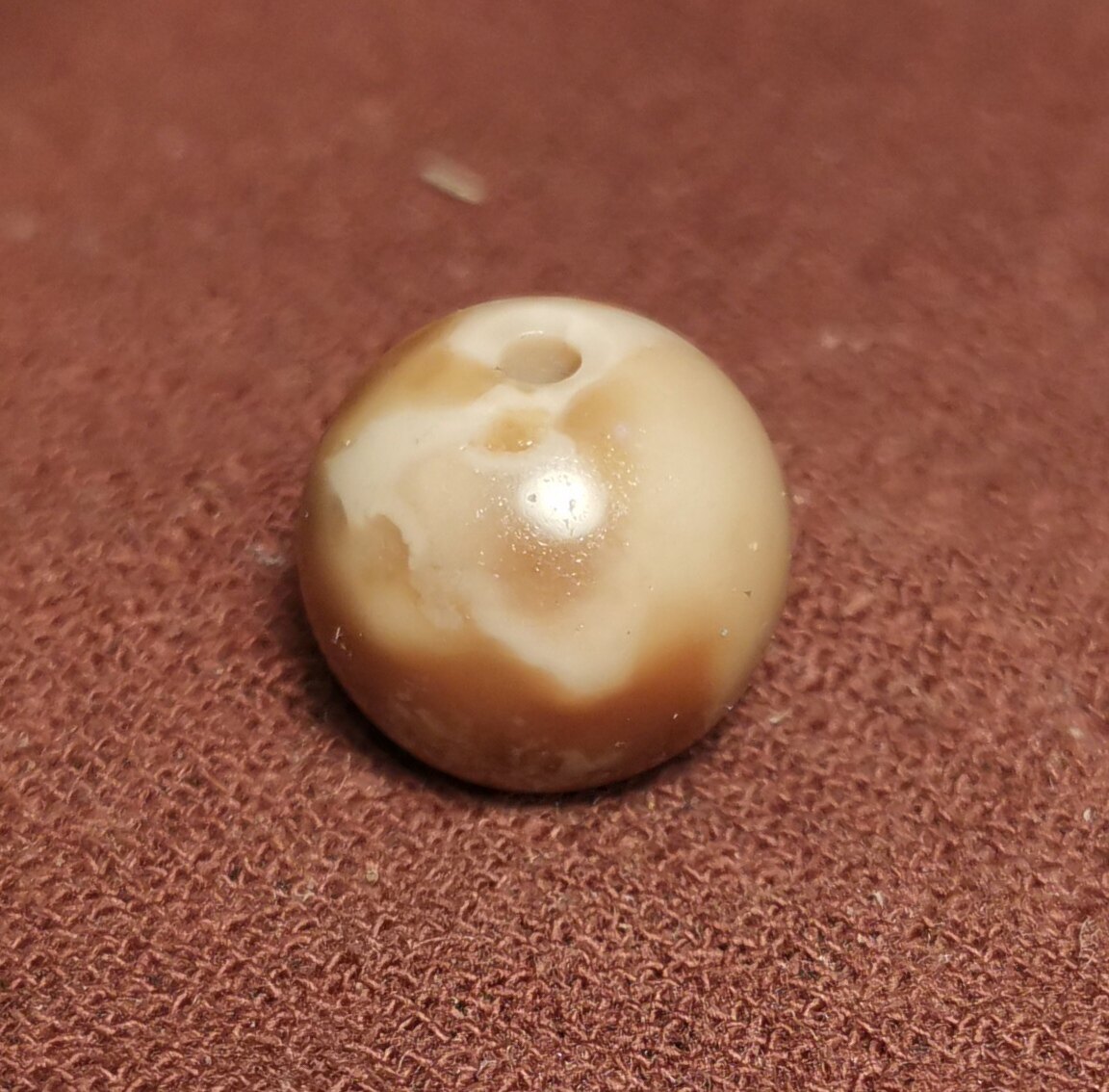 西藏元素16mm天然玛瑙玉髓灰棕色佩珠隔珠多宝手串饰品配饰百搭珠