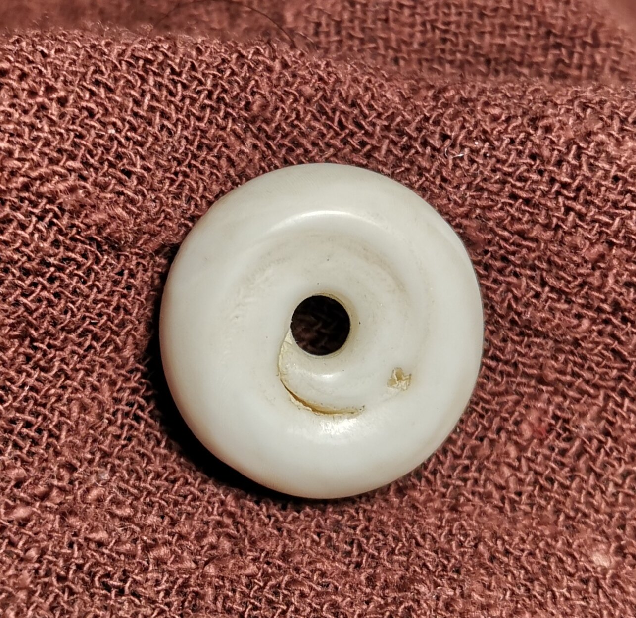 西藏文玩白色老白螺大尺寸18mm隔片隔珠佛珠手链锁骨链百搭藏饰款