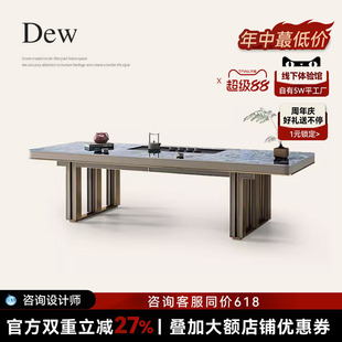 诚骏奢石岩板茶桌椅组合轻奢现代高级感办公室长方形大板功夫茶台