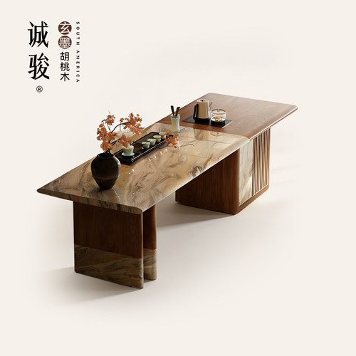 天然奢石茶桌大户型家用客厅高端
