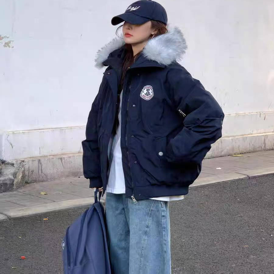 大毛领派克服女2025新款工装棉服