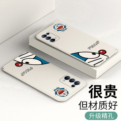 opporeno5手机壳reno5pro保护套超薄磨砂硬壳oppo新品防摔个性创意男生女简约防滑轻薄哆啦a梦手机外壳