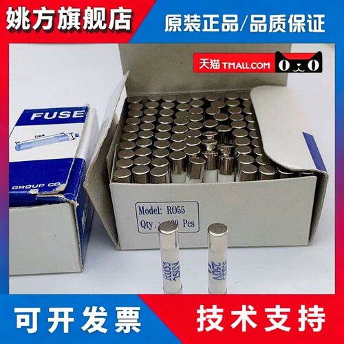 电子保险丝R055 5*25电流保险管小型保险管快速熔断器电子元器件