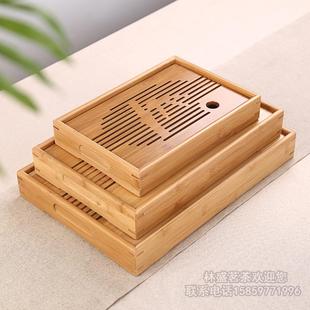 小号功夫茶具托盘家用竹制茶海茶托迷你干泡茶台现代简约竹子茶盘