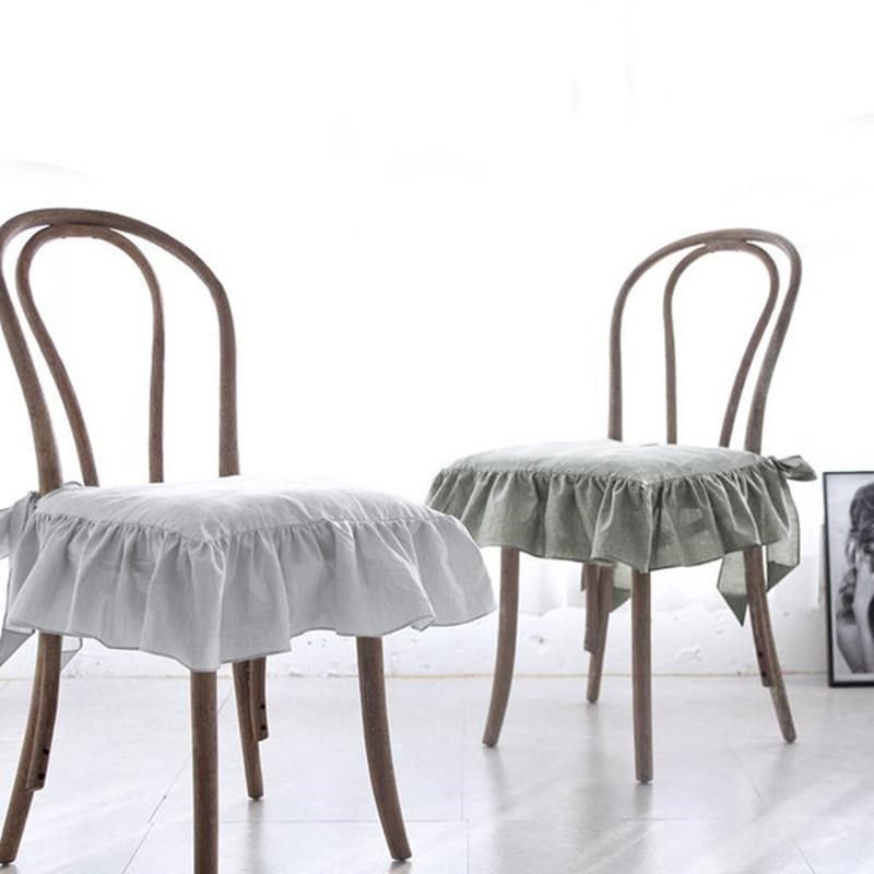 可定做 亚麻椅子k套含芯屁垫纯色布艺防滑荷叶边座椅垫凳子坐垫套,居家布艺,椅垫,淘宝优惠券,粉丝福利购,淘宝优惠卷