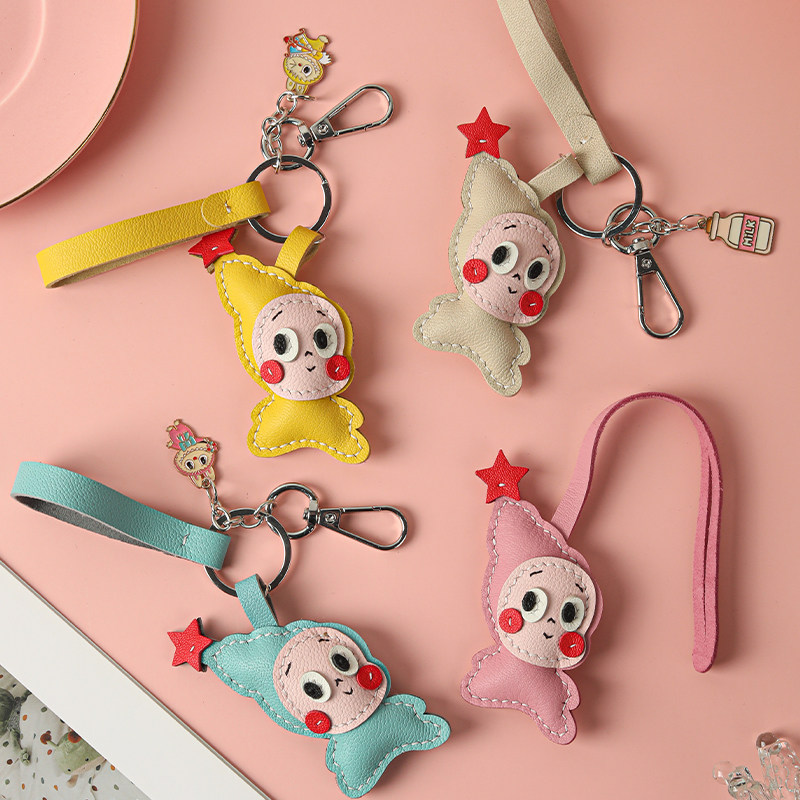 裁鱼手工节日礼物diy材料包头层羊皮真皮自制泡泡玛特星星人娃娃,居家布艺,缝纫DIY材料套装,淘宝优惠券,粉丝福利购,淘宝优惠卷