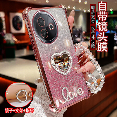 vivoy300i手机壳镶钻指环