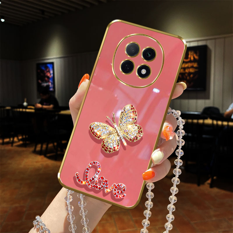 适用OPPO A5手机壳Pro镶钻PKP奢华oppoa5pro蝴蝶活力版全包边PKQ挂绳PKV链子女款软胶110防摔保护套时尚新品