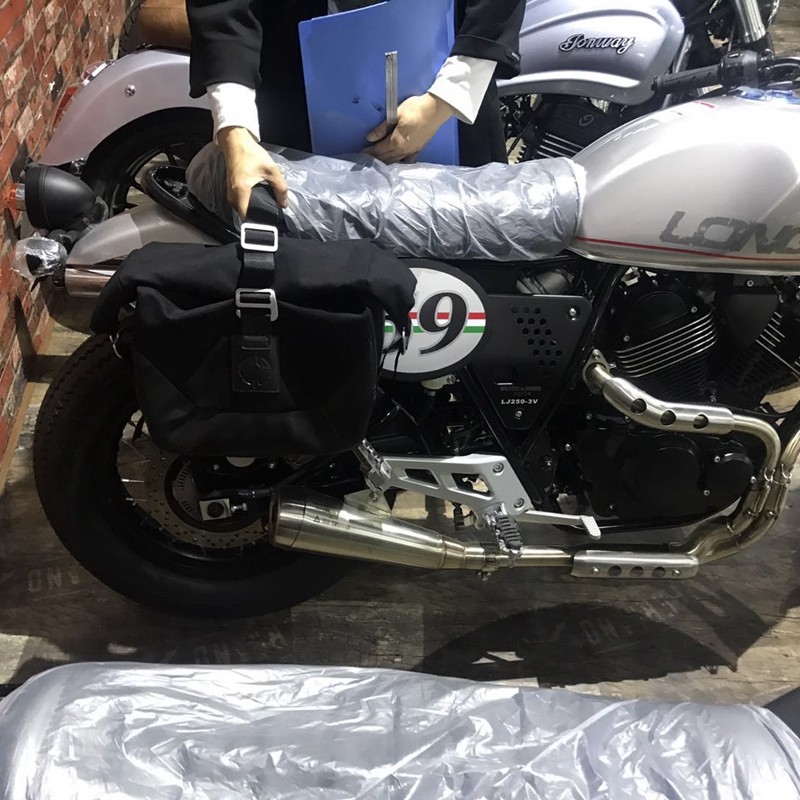 适用龙嘉v咖250v途250v霸摩托车改装边包快拆帆布边包皮边包 边箱