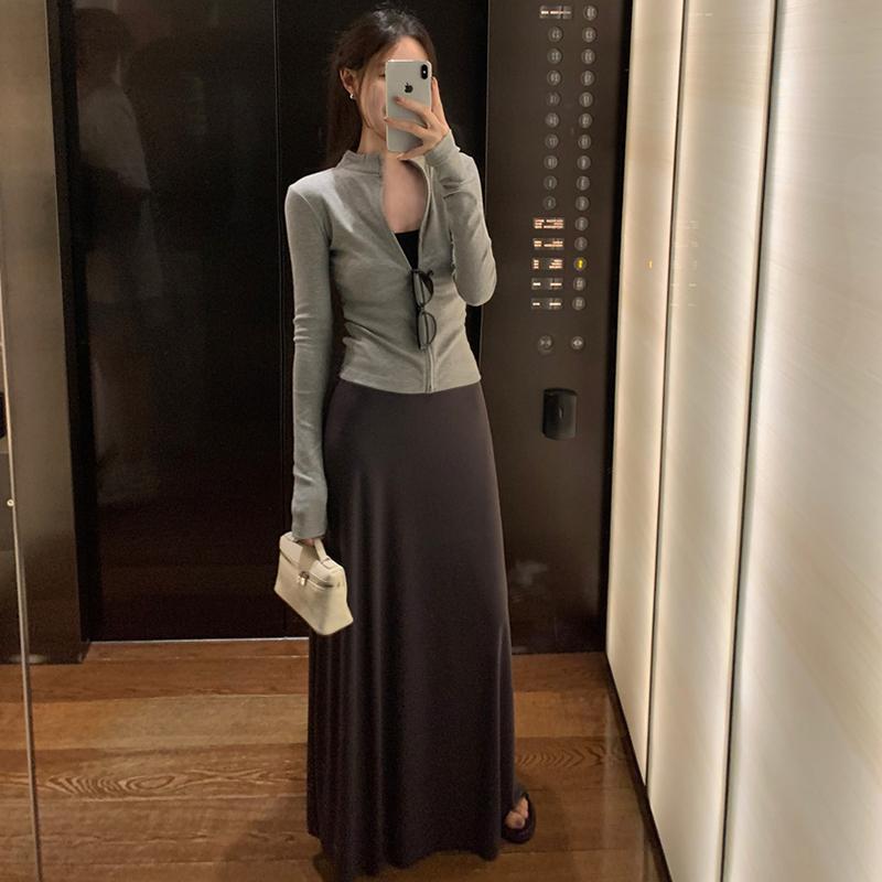 莫代尔垂感半身裙女蔷哆哆