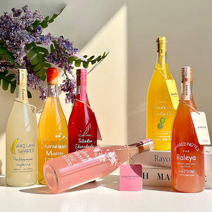 SHAREDNOTES果味莫斯卡托葡萄酒组合芭乐凤梨草莓樱花橙子香蕉酒