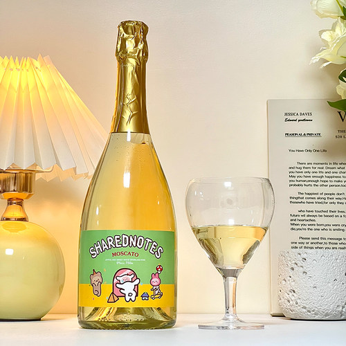 SHAREDNOTES欢乐颂莫斯卡托起泡酒甜白香槟葡萄酒9度女士微醺甜酒