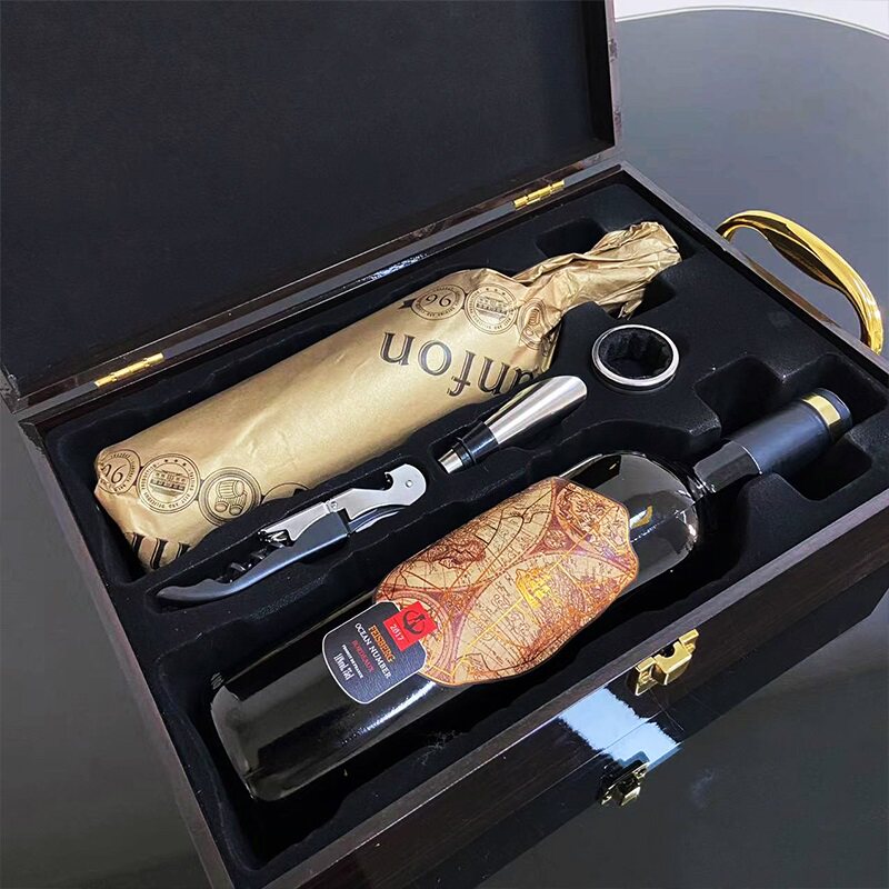 法国进口斐思堡龙船远洋号干红葡萄酒14度红酒750ml双支木盒装