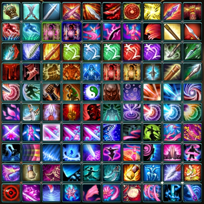 682个传奇技能图标素材装备高清技能BUFF图标按钮PNG格式打包