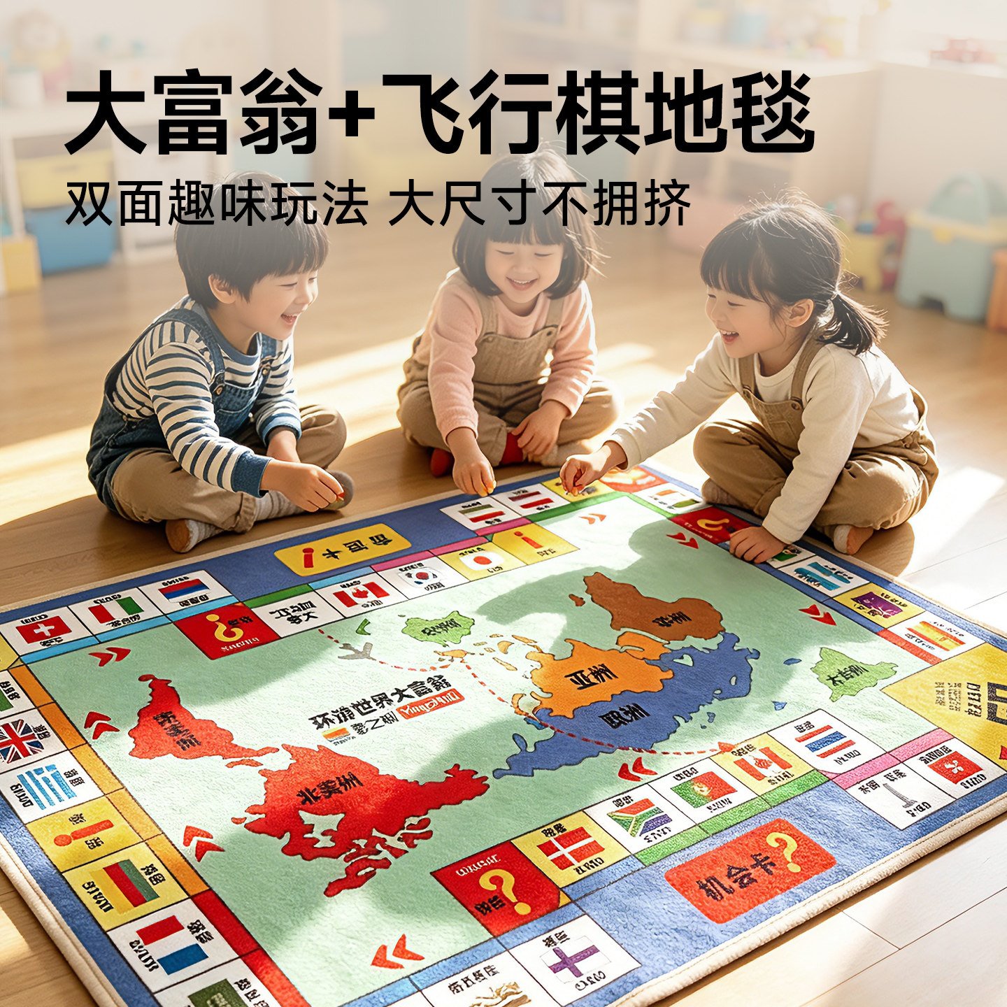 大富翁飞行棋地毯二合一