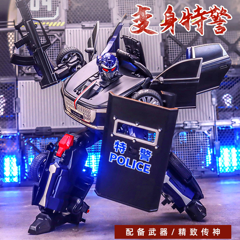 新款红旗H9男孩变形玩具6一9岁儿童玩具车模礼物变形汽车机器人