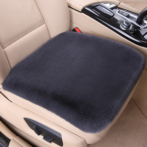 汽车坐垫单片三件套冬季毛绒无靠背单个短毛方垫前排单座通用座垫