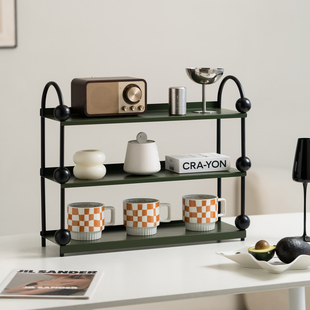 Nordic Sense多巴胺铁艺多层杯子收纳架桌面置物架咖啡杯展示架