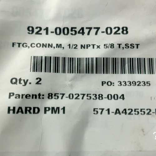 议价-世伟洛克SS-1010-1-8，不锈钢卡套管接头，外螺纹连接