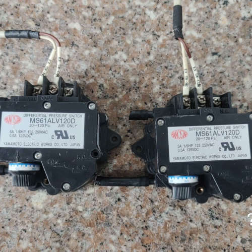 议价-山本微差计电机压力开关MS61ALV120D,拆机二件，实