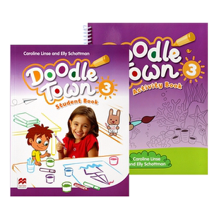 原版进口英语麦克米伦 Doodle town 3 级别中班幼儿英语课程美音涂鸦小镇 幼儿综合英语课程赠送IPAD激活码