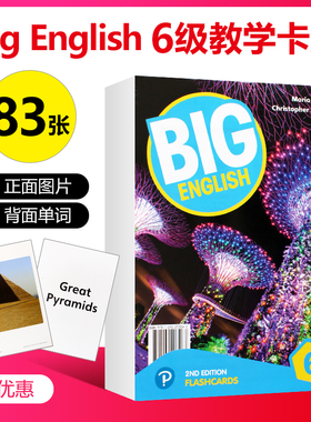 新版Big English6级闪卡原装进口香港朗文培生少儿英语第二版本6级别教学大卡字卡闪卡 2ND Edtion Flashcards6级别教师用具