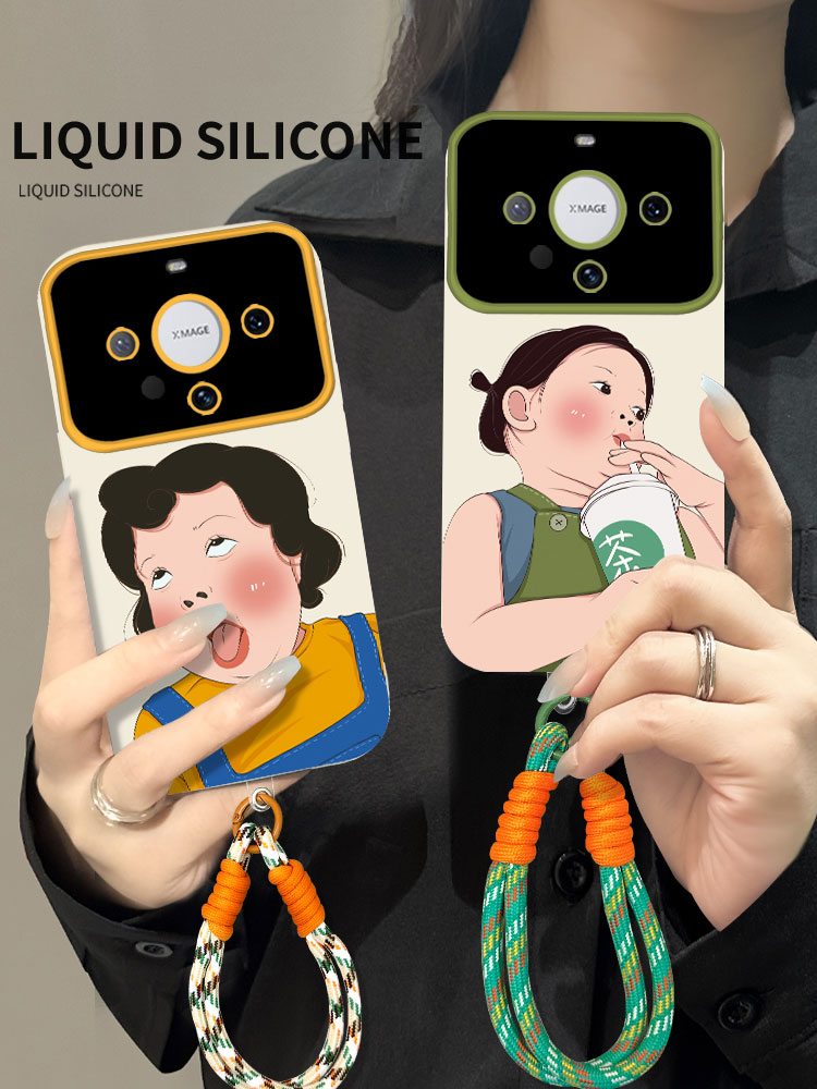 华为mate60pro手机壳华为mate30pro保护套mate40e全包防摔mate50硅胶mate50pro大视窗mate30网红卡通搞怪女孩