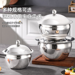 不锈钢油盆带盖特厚油缸猪油盆家用小号调料盆厨房商用搅拌盛油盆