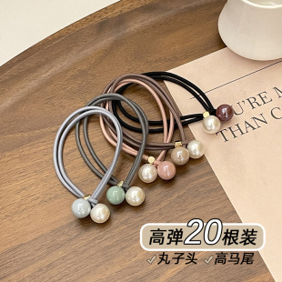头绳扎头皮筋女丸子发绳马尾头饰高弹力耐用发圈高级感精致橡皮筋