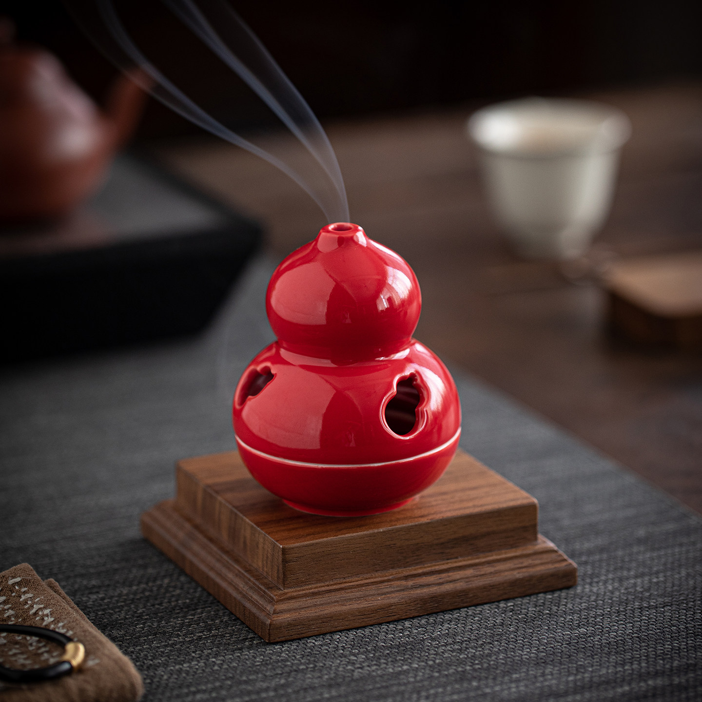 创意陶瓷葫芦小香炉家用室内檀香沉香盘香炉禅意茶室桌面熏香摆件,家居饰品,香薰炉,淘宝优惠券,粉丝福利购,淘宝优惠卷