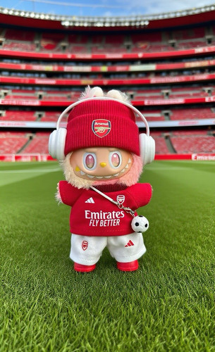 定制17cm玩偶衣服拉布布三代阿森纳球衣前方高能labubu新款娃衣