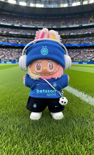 定制17cm玩偶衣服三代拉布布国米球衣前方高能labubu国际米兰娃衣