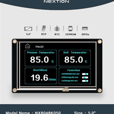 Nextion  NX8048K050 增强版 5寸人机交互界面HMI 英文版内核