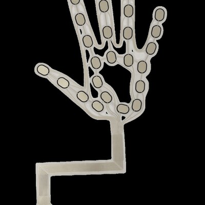 G0505M 机器人手掌抓握力压阻式柔性薄膜压力传感器 触觉感应 FSR