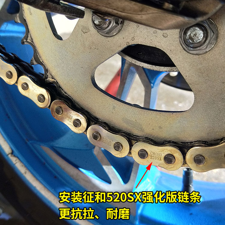 升仕310-X-T-R-V油封链条ZT250-S征和链条520HO HX SX加强耐磨拉图片