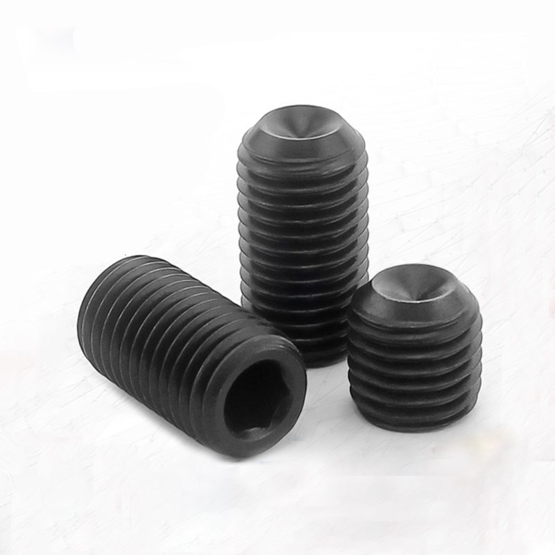 12.9级细牙内六角凹端紧定螺丝钉机米vM6M8M10M12*0.75*1*1.25*1.