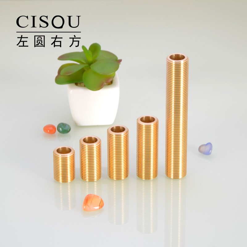 4分通丝铜接头加厚双外丝3/4/5/6/12cmH1/2外丝延长管DN15加长对