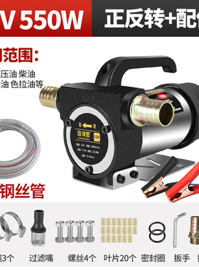 正反转电动抽油泵12v24v220v伏柴油泵小型抽油机自吸式泵加油神器