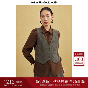 短裤 曼德诗莱赛尔天丝套装 假两件马甲拼接衬衫 新品 两件套 2025秋季