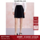 曼德诗半身裙女2025秋季 新款 高腰A字裙撞色通勤ol风包臀裙中短裙