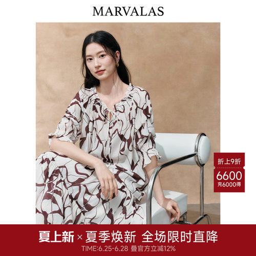 MARVALAS时尚雪纺衫蕾丝衫女装