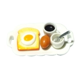 比彩 Маленькая реалистичная игра с едой, комплект с аксессуарами, кремовая заколка для волос, 6 шт, DIY