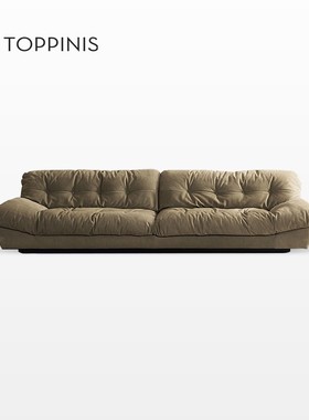 Toppinis云朵milano真皮沙发意大利baxter大平层直排三人位沙发