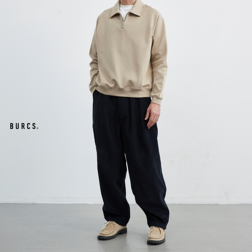 BURCS丹宁灯芯绒宽松锥形休闲裤