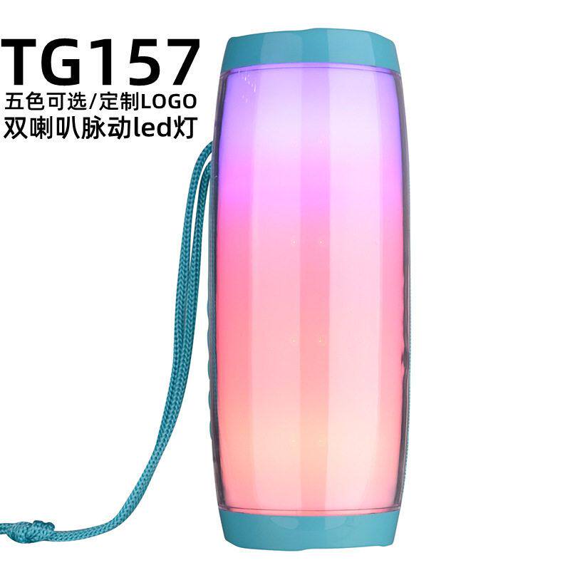 跨境双喇叭大音量无线蓝牙音箱tg157便携户外led灯爆款蓝牙小音响