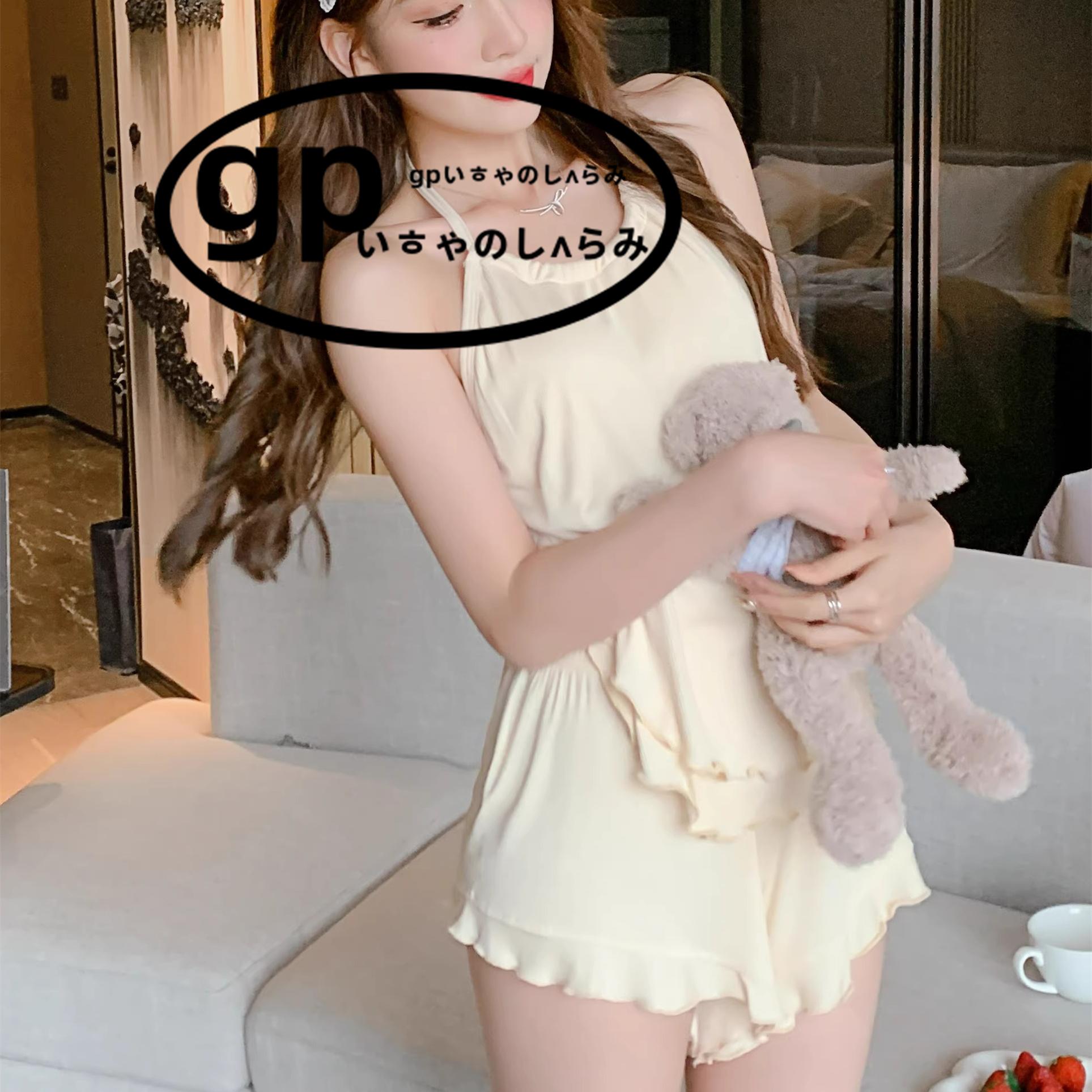 日本gp莫代尔睡衣女性感挂脖吊带