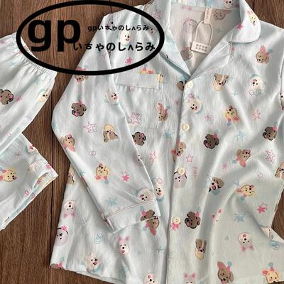 日本GP睡衣女长袖云朵棉家居服