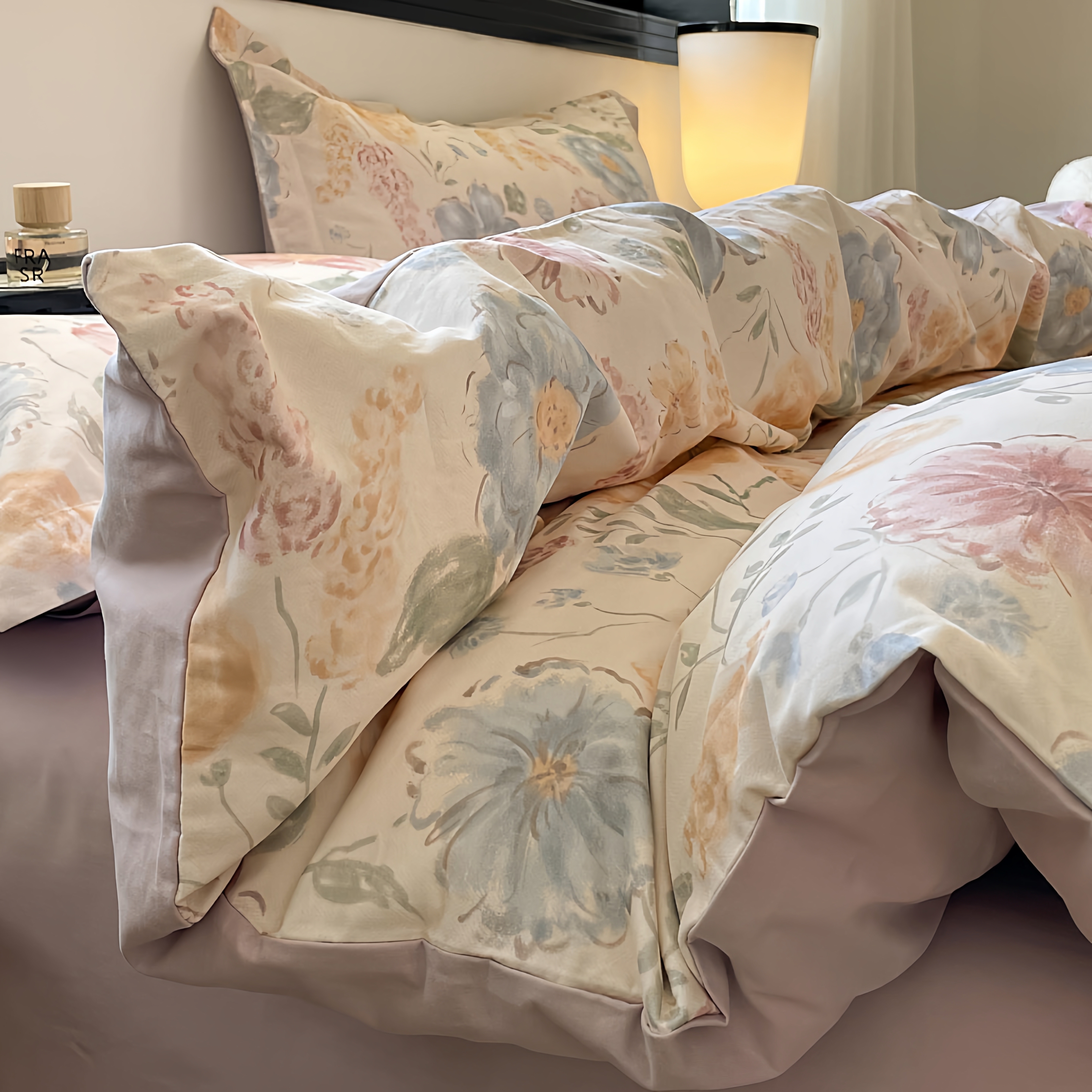 油画风加厚纯棉磨毛四件套