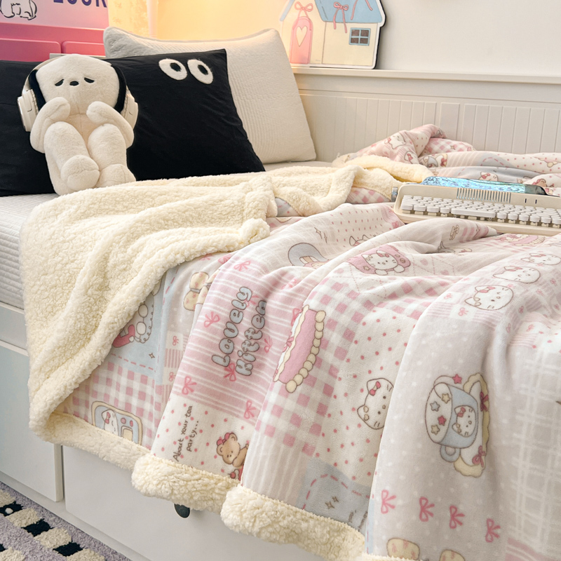 羊羔绒毛毯可做被套毯